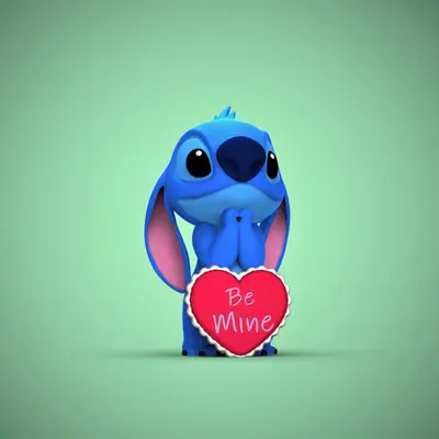 Be Mine Valentine Stitch Archivo STL OBJ para Impresion 3D
