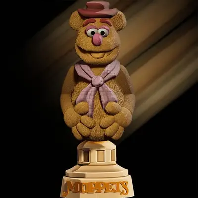 Bear Muppets Busto Archivo Stl Para Impresion 3D