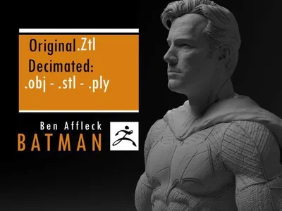 Ben Affleck Batman Busto Archivo STL Impresión 3D