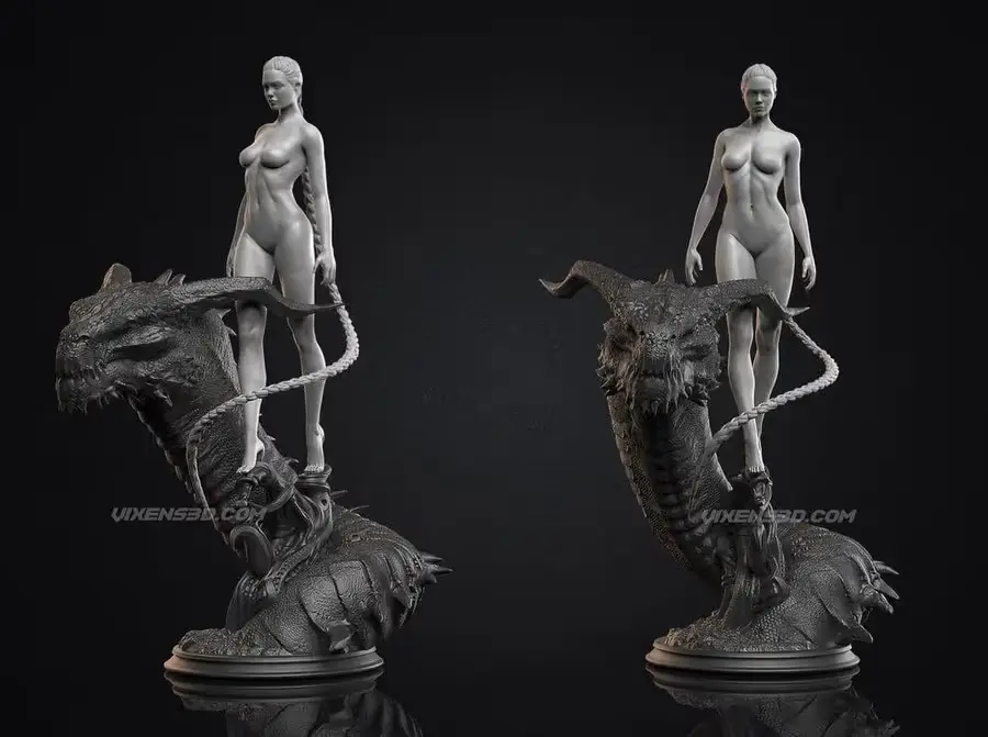 Beowulf Angelina Jolie Archivo Stl Obj Para Impresion 3D