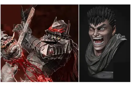 Berserk Guts + Busto Nom Archivo Stl Para Impresión 3d