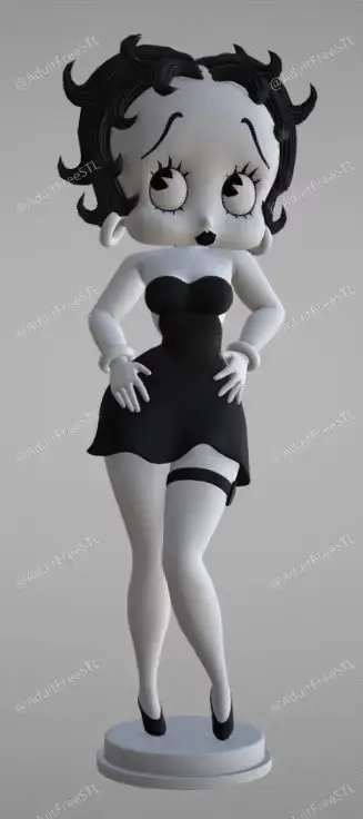 Betty Boop Pose Archivo STL OBJ para Impresion 3D