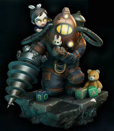 Big Daddy And Little Sister Archivos Stl Para Impresión 3d