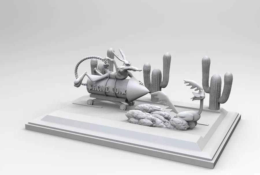 Bip Bip & Coyote Archivo STL Impresión 3D