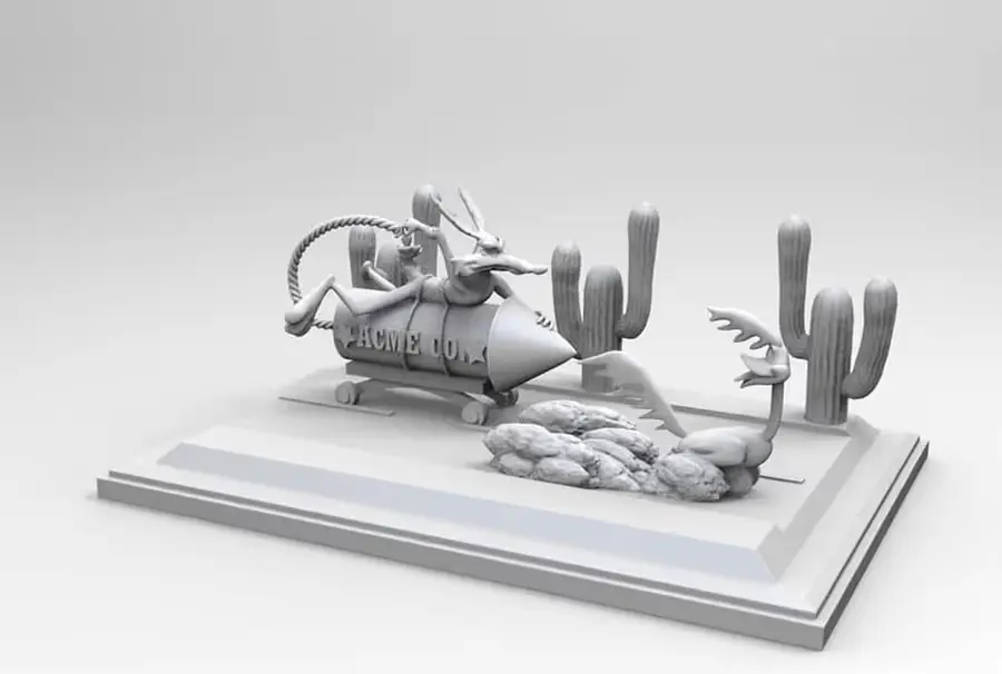 Bip Bip & Coyote Archivo Stl Para Impresion 3D