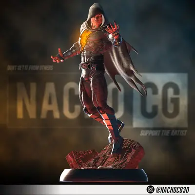 Black Adam Statue Archivo STL OBJ para Impresion 3D