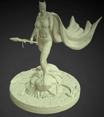 Black Panther Woman Archivo STL OBJ para Impresion 3D