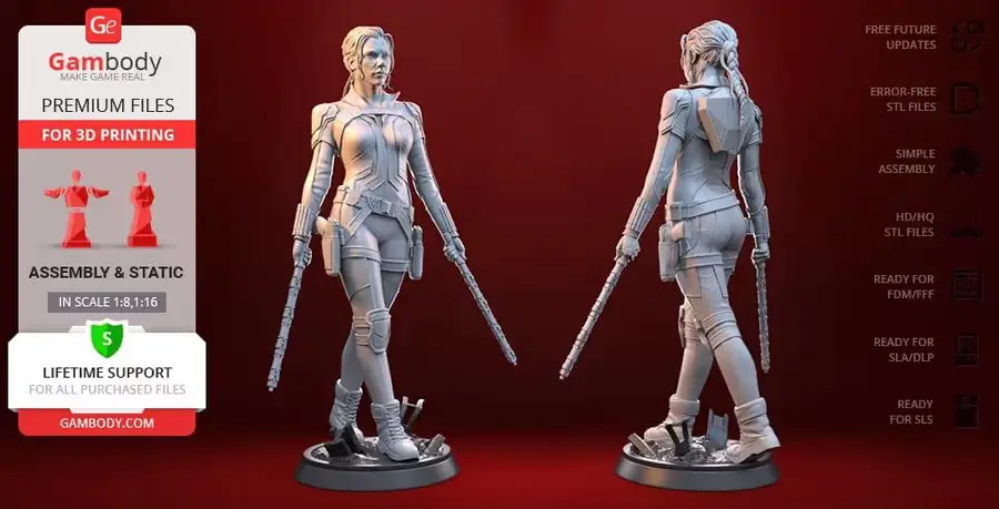 Black Widow 2021 Archivo Stl Para Impresion 3D