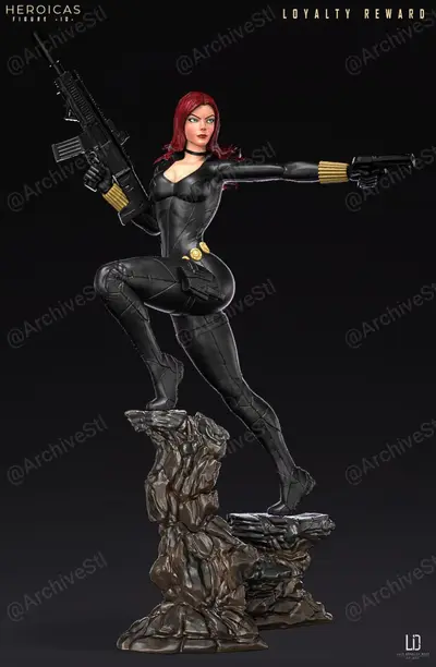 Black Widow Archivo Stl Para Impresion 3D
