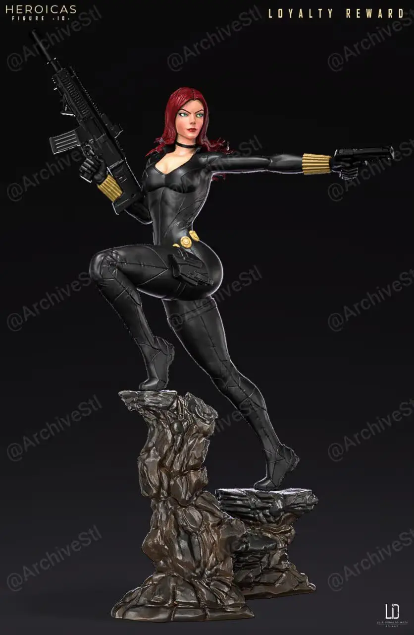 Black Widow Archivo Stl Para Impresion 3D
