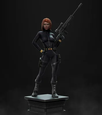 Black Widow Gun Archivo STL Impresión 3D