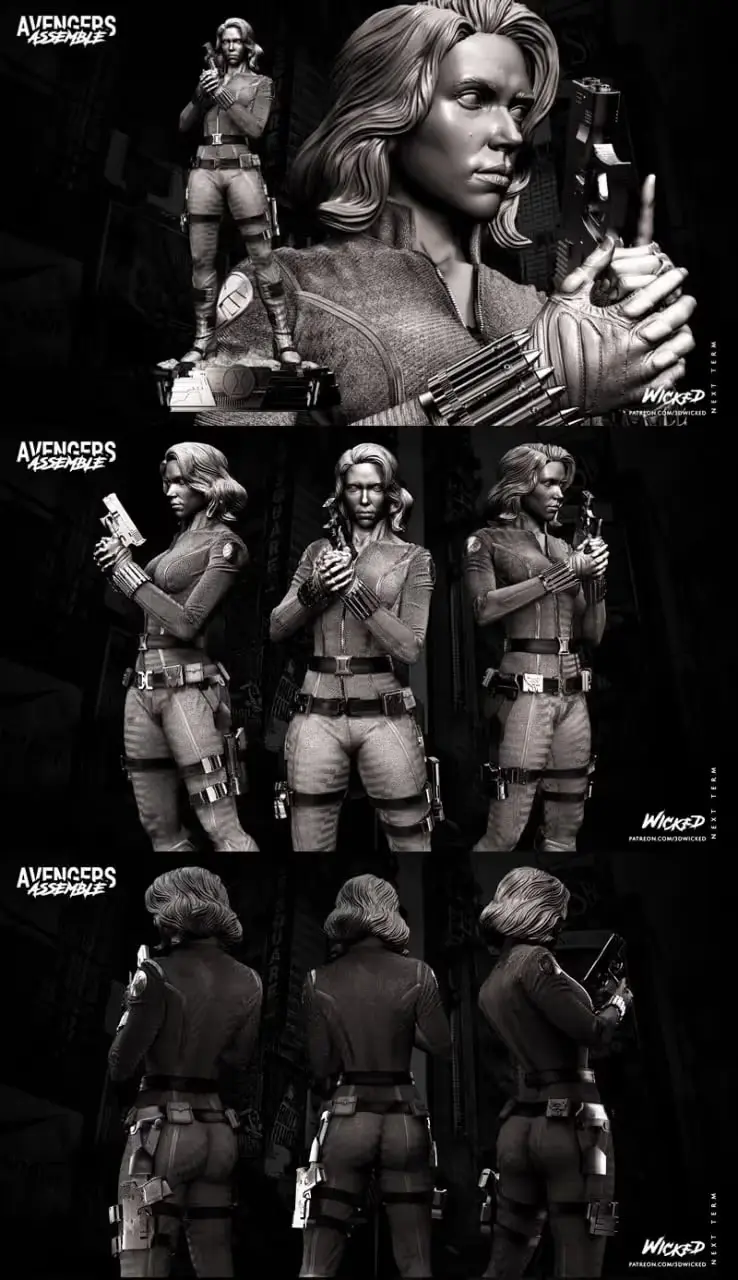 Black Widow Natalia Romanoff Archivo Stl Para Impresion 3D