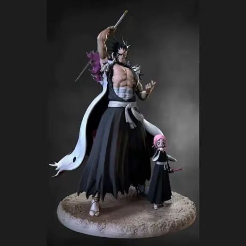 Bleach Kenpachi &amp; Yachiru Rb Archivos Stl Para Impresión 3d