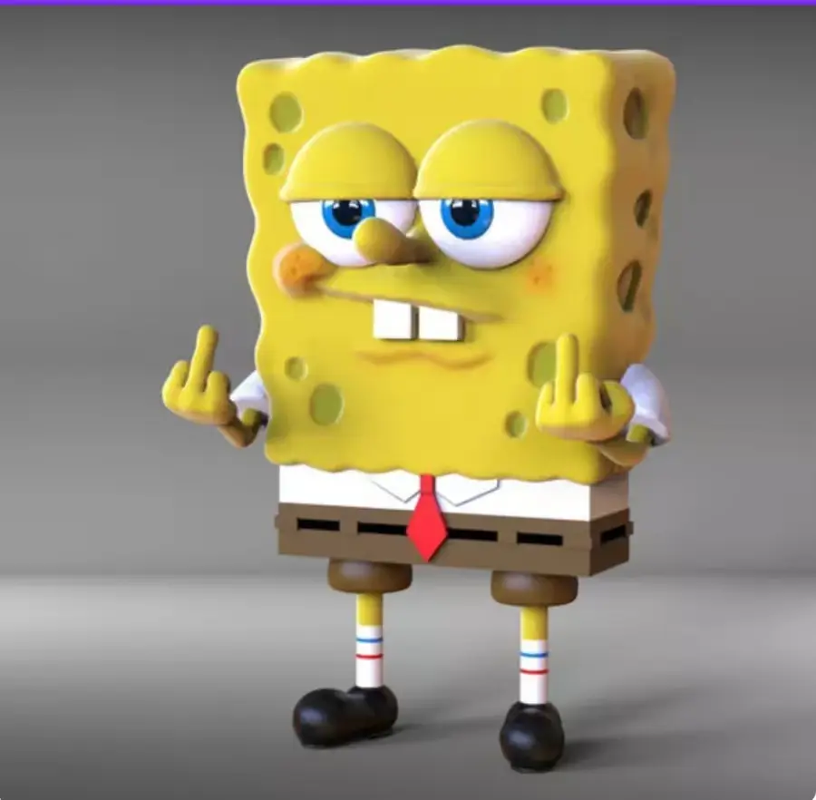 Bob Esponja F*Ck Archivo Stl Para Impresion 3D