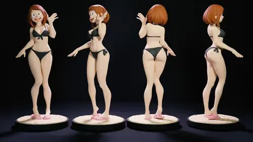 Boku No Hero Ochako Uraraka Bikini Stl Obj Para Impresión 3d