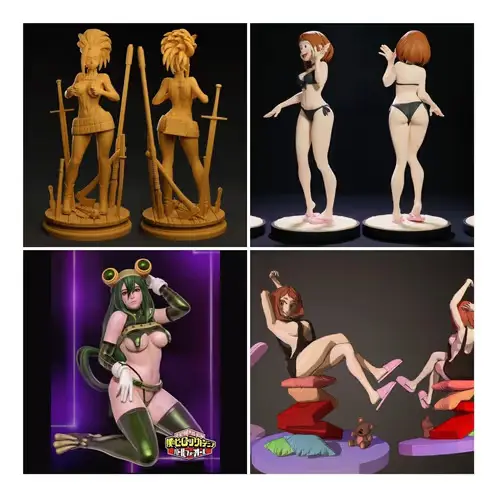 Boku No Hero Pack 2 X 4 Archivos Stl Para Impresión 3d