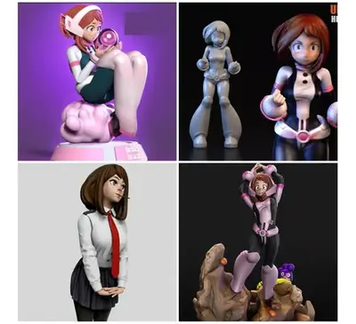 Boku No Hero Pack 3 X 4 Archivos Stl Para Impresión 3d