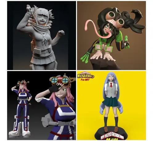 Boku No Hero Pack 4 X 4 Archivos Stl Para Impresión 3d