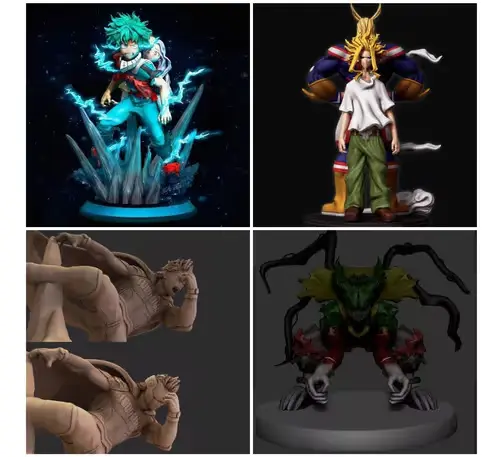 Boku No Hero Pack 5 X 4 Archivos Stl Para Impresión 3d