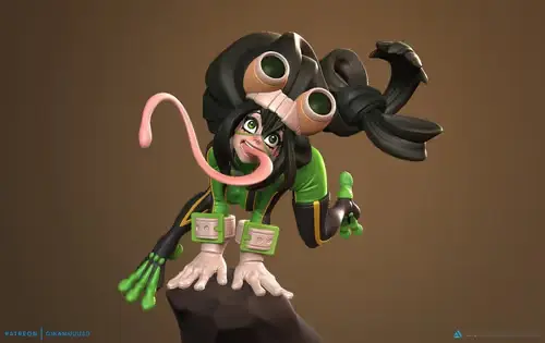 Boku No Hero Tsuyu Asui - D Stl/obj Para Impresión 3d