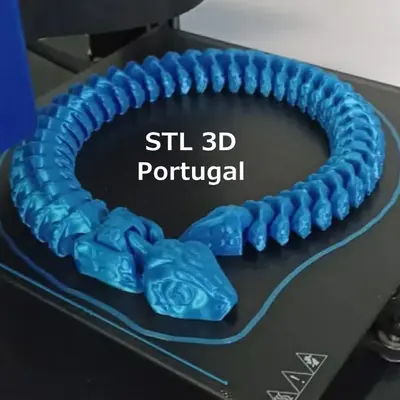 Bonita Serpiente Flexi Archivo Stl Obj Para Impresion 3D