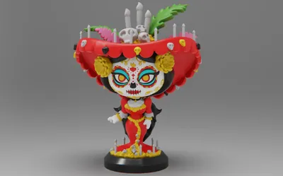 Book Of Life La Muerte Archivo STL Impresión 3D
