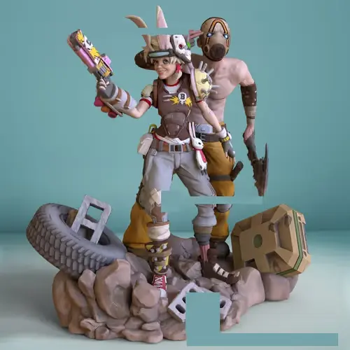 Borderlands Tiny Tina Y Psycho Archivo Stl Para Impresión 3d