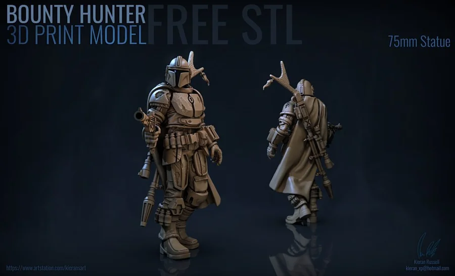 Bounty Hunter Kieran Russell Archivo STL Impresión 3D