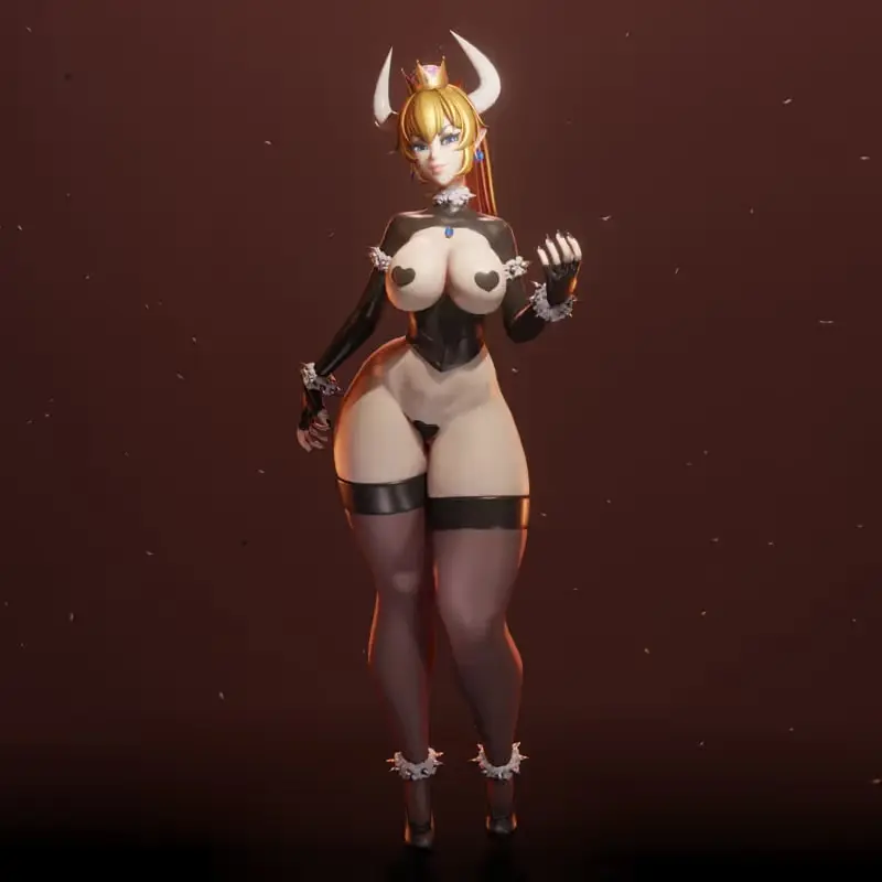 Bowsette Archivo Stl Para Impresion 3D