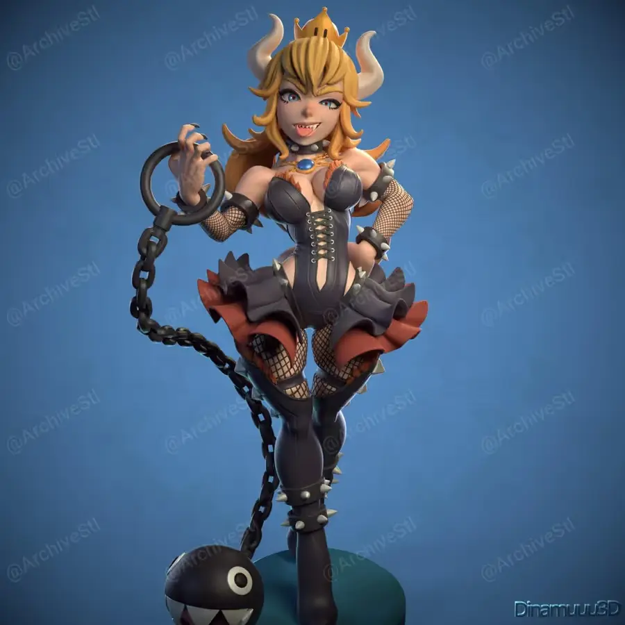 Bowsette Archivo Stl Para Impresion 3D