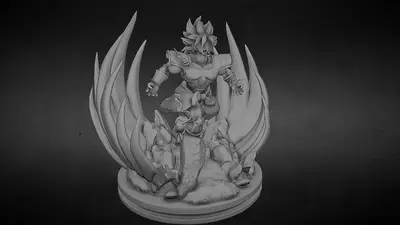 Broly Dragon Ball Super Archivo STL para Impresion 3D