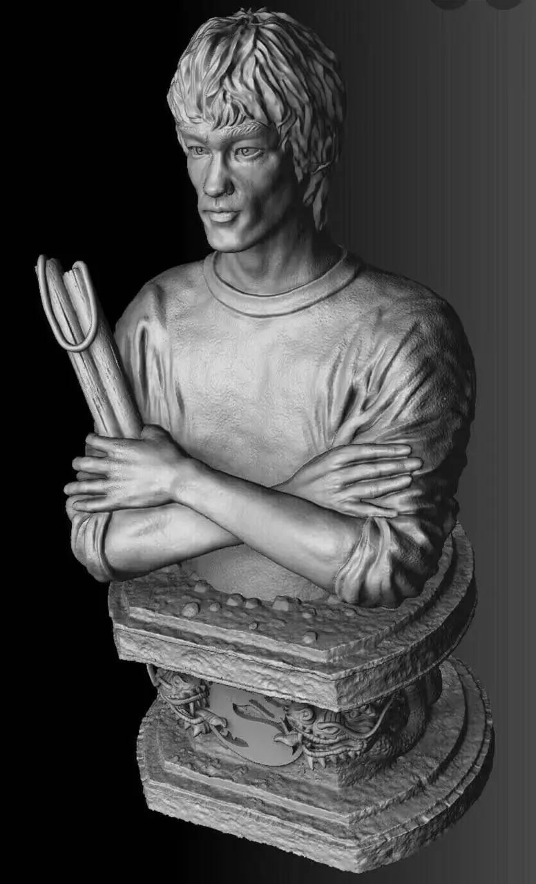 Bruce Lee Yellow Suit Busto Archivo Stl Para Impresion 3D