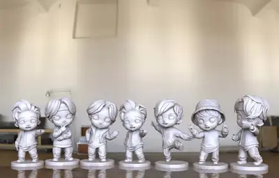 Bts Chibi Pack Archivos Stl Obj Impresión 3d