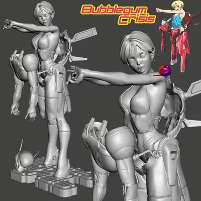 Bubblegum Crisis Nene Suit Archivo Stl Para Impresión 3d