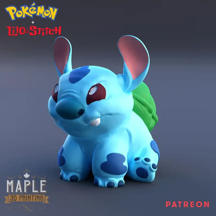 Bulbasaur Lilo y Stitch Archivo STL OBJ para Impresion 3D