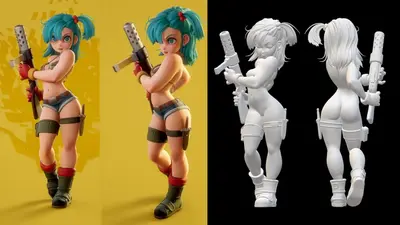 Bulma Sexy Archivo Stl Para Impresion 3D