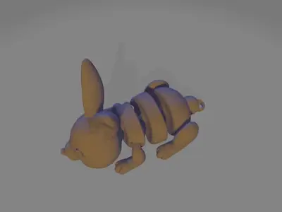 Bunny Llavero Archivo Stl Obj Para Impresion 3D