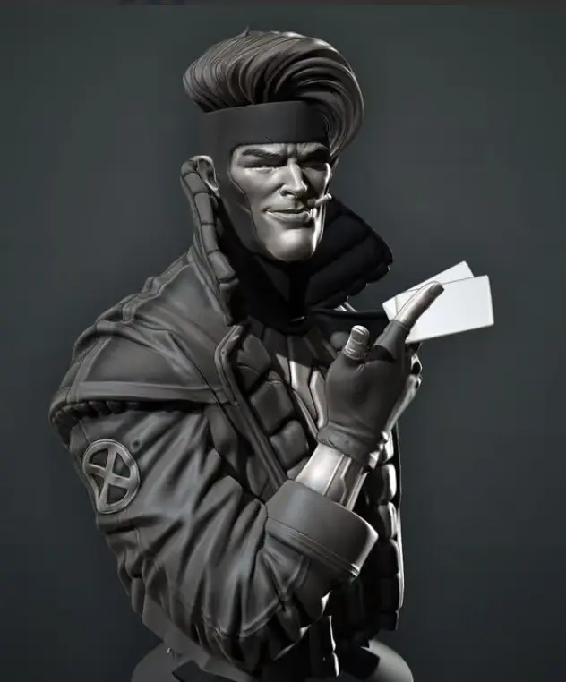 Busto Gambito X-men Archivo STL OBJ para Impresion 3D