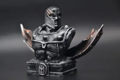 Busto Magneto X-men Archivo STL OBJ para Impresion 3D