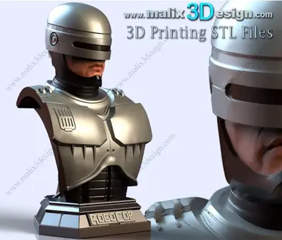 Busto Robocop Archivo Stl Para Impresion 3D