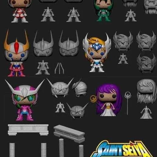 Caballeros De Zodiaco POP Archivo STL Impresión 3D