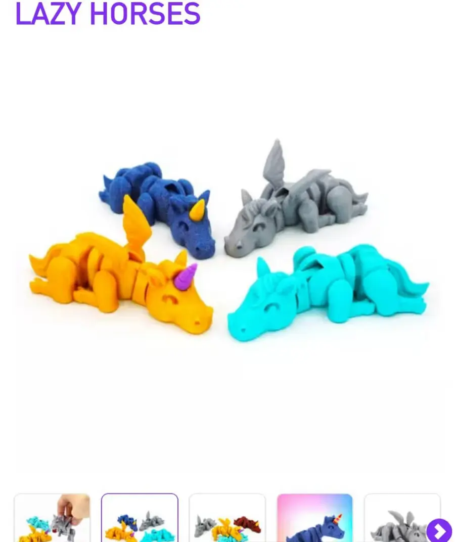 Caballos Perezosos Archivo Stl Obj Para Impresion 3D