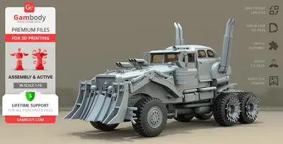 Camion Mad Max Fury Road Archivo Stl Para Impresion 3D