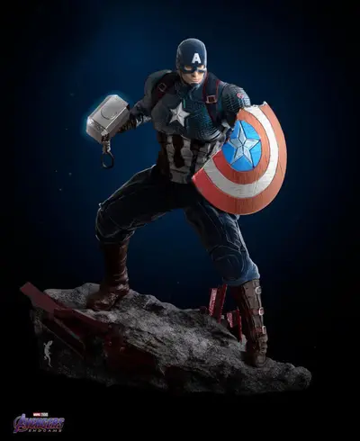 Capitan America Worthy Archivo Stl Obj Para Impresion 3D