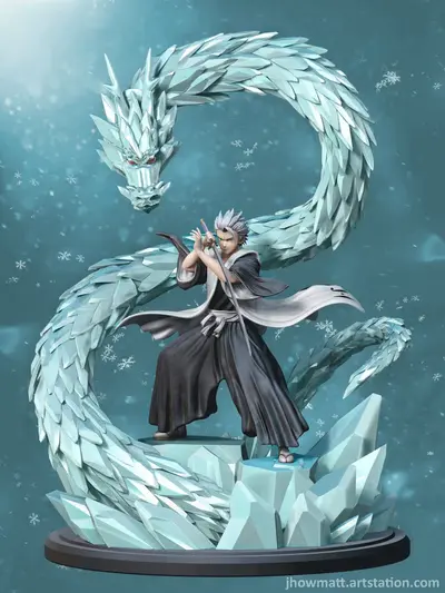 Capitan Hitsugaya (Bleach) Archivo Stl Obj Para Impresion 3D