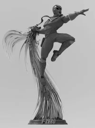 Captain Falcon Archivo STL OBJ para Impresion 3D