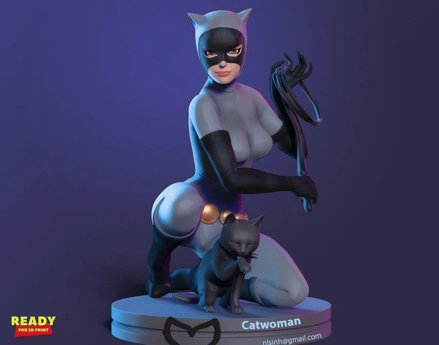 Catwoman Archivo STL Impresión 3D