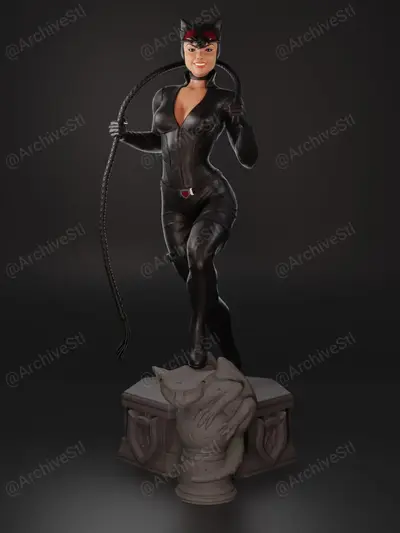 Catwoman y Nsfw Version Archivo STL OBJ para Impresion 3D