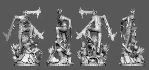 Chainsaw Man Denji Ma Archivo Stl Para Impresión 3d