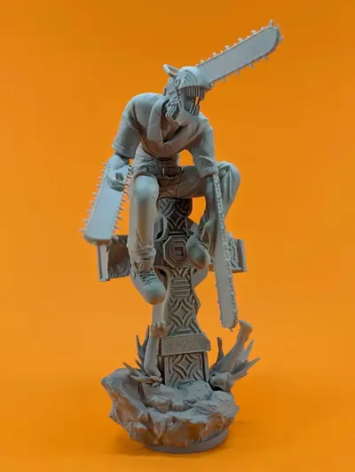 Chainsaw Man Figura Archivo STL OBJ para Impresion 3D